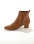 Boots folk élastiquées et zippées à talon (caramel)