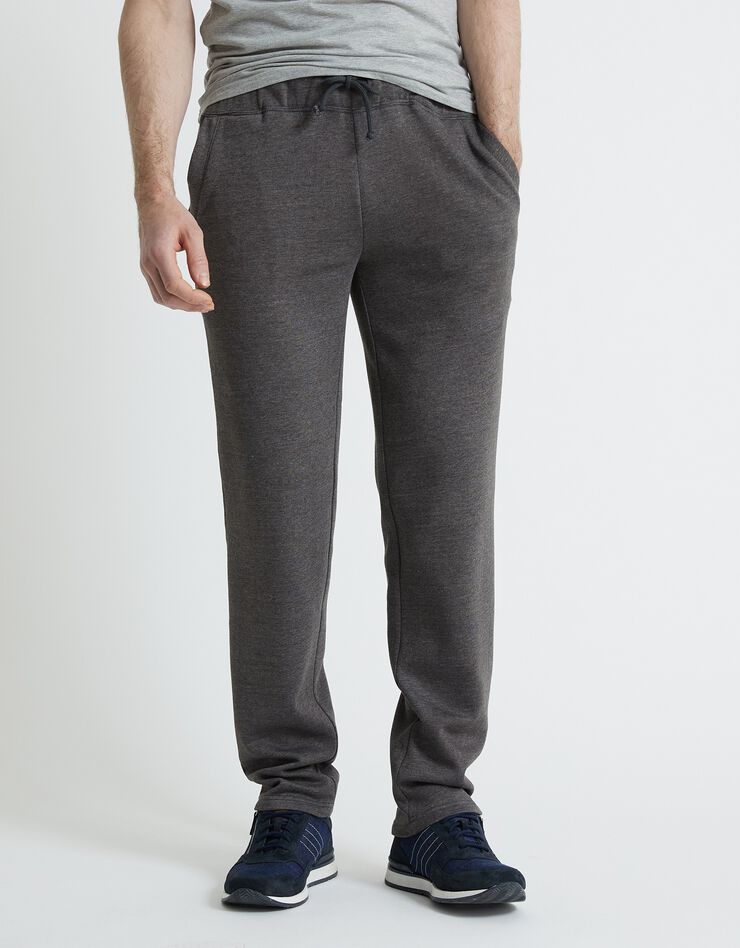 Pantalon jogging molleton bas droits (anthracite chiné) Pantalon jogging molleton bas droits (anthracite chiné)