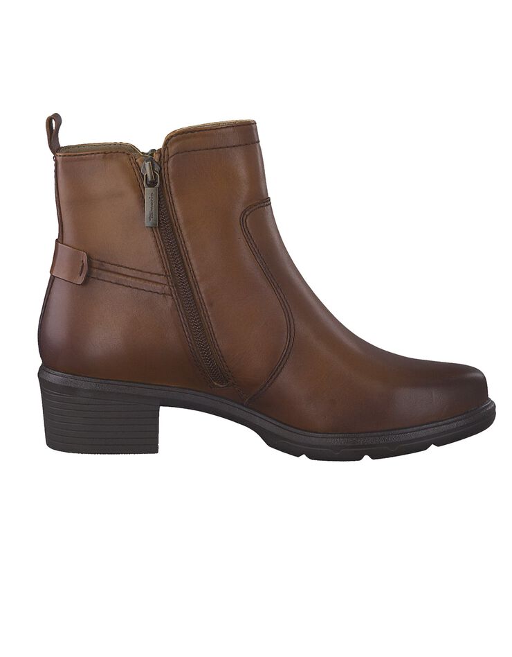 Boots cuir - largeur confort (marron)