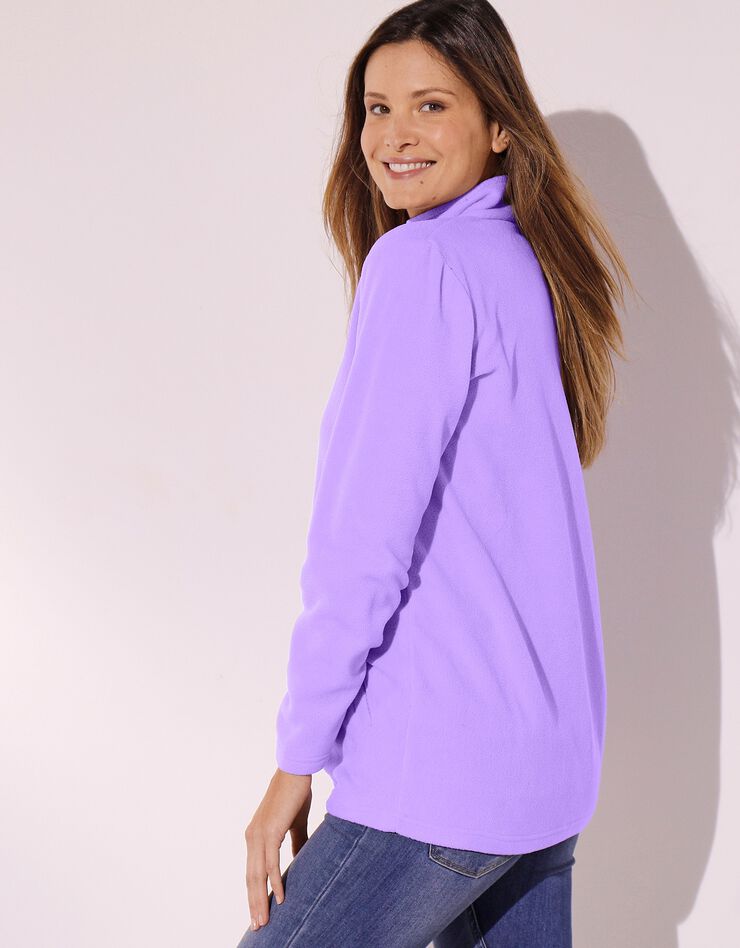 Veste polaire zippée manches longues (parme) Veste polaire zippée manches longues (parme)