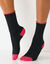 Mi-chaussettes contrast&eacute;es - lot de 5 paires (noir)
