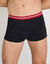 Boxer uni ceinture ray&eacute;e - lot de 4 (noir)