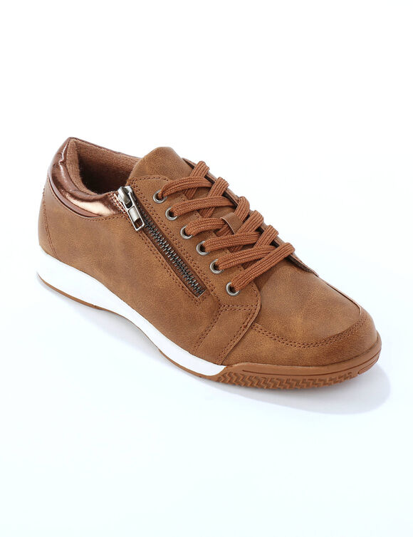 Tennis basses à lacets  (marron)