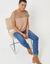 T-shirt manches courtes dentelle (noisette chiné)
