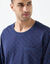 Chemise de nuit maille coton imprim&eacute;e (marine / rouge)
