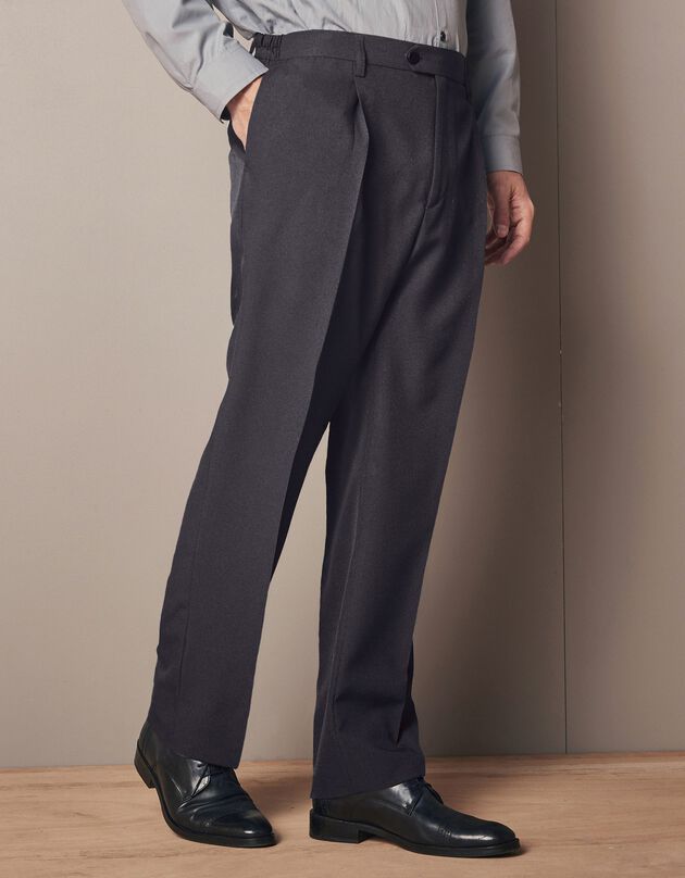 Pantalon ceinture ajustable invisible - polyester (gris anthracite)