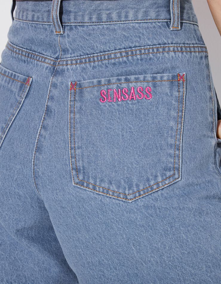 Short en jean taille haute collection Lulu la nantaise (bleached)