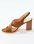 Sandales croisées à talon (beige)