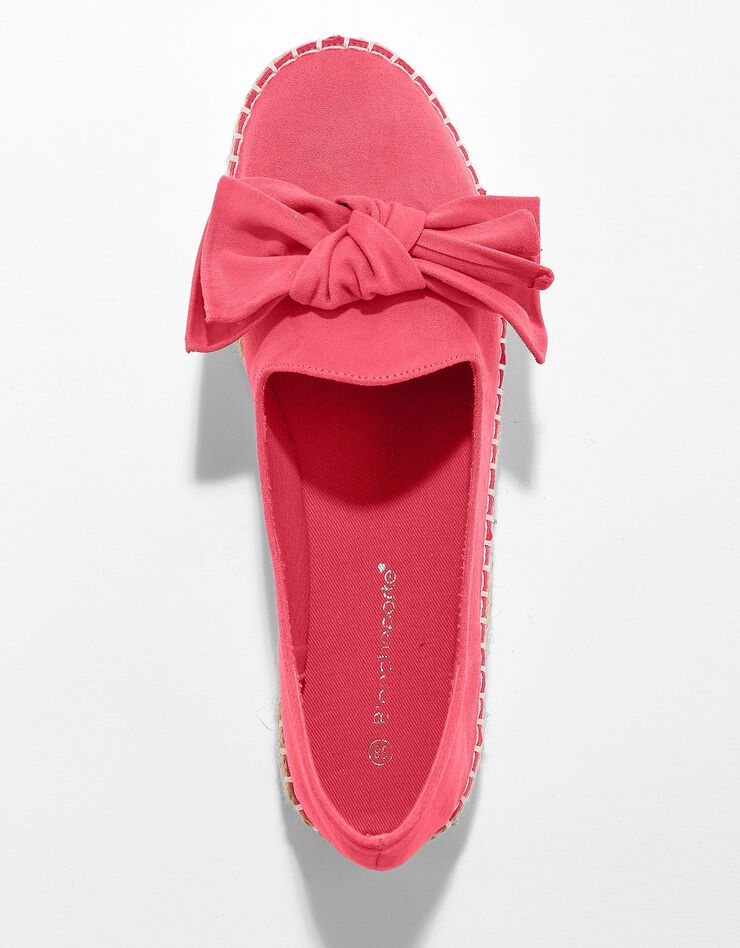 Mocassins espadrilles noeud à semelle corde crantée (corail) Mocassins espadrilles noeud à semelle corde crantée (corail)