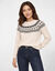 Pull jacquard  (&eacute;cru / noir)