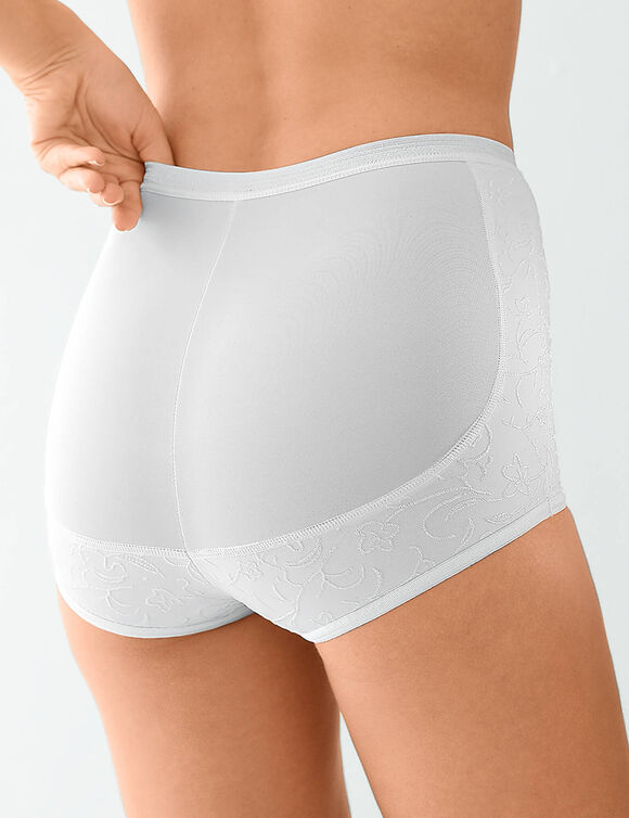 Culotte double effet - maintien mod&eacute;r&eacute; (blanc)