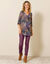Pantalon fuselé enduit ultra stretch (prune)