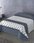 Couette microfibre rayures de motifs 200 g/m² (bleu)