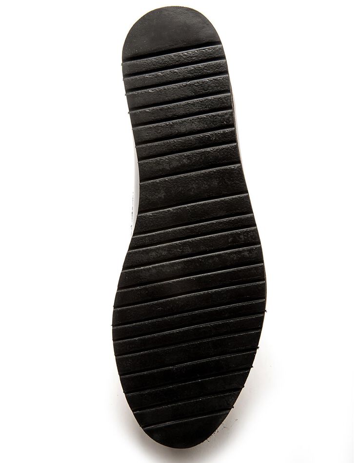 Ballerine compensée largeur confort en cuir verni - noir (noir)