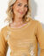 T shirt manches longues imprimé fleuri (curry)