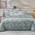 Linge de lit C&eacute;line en coton imprim&eacute; floral (eucalyptus)