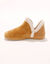 Chaussons bottillons en velours - intérieur fourré toucher peluche  (beige)