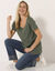 T-shirt uni col rond, coton biologique(**) (bronze)