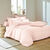 Linge de lit uni coton  (rose poudré)
