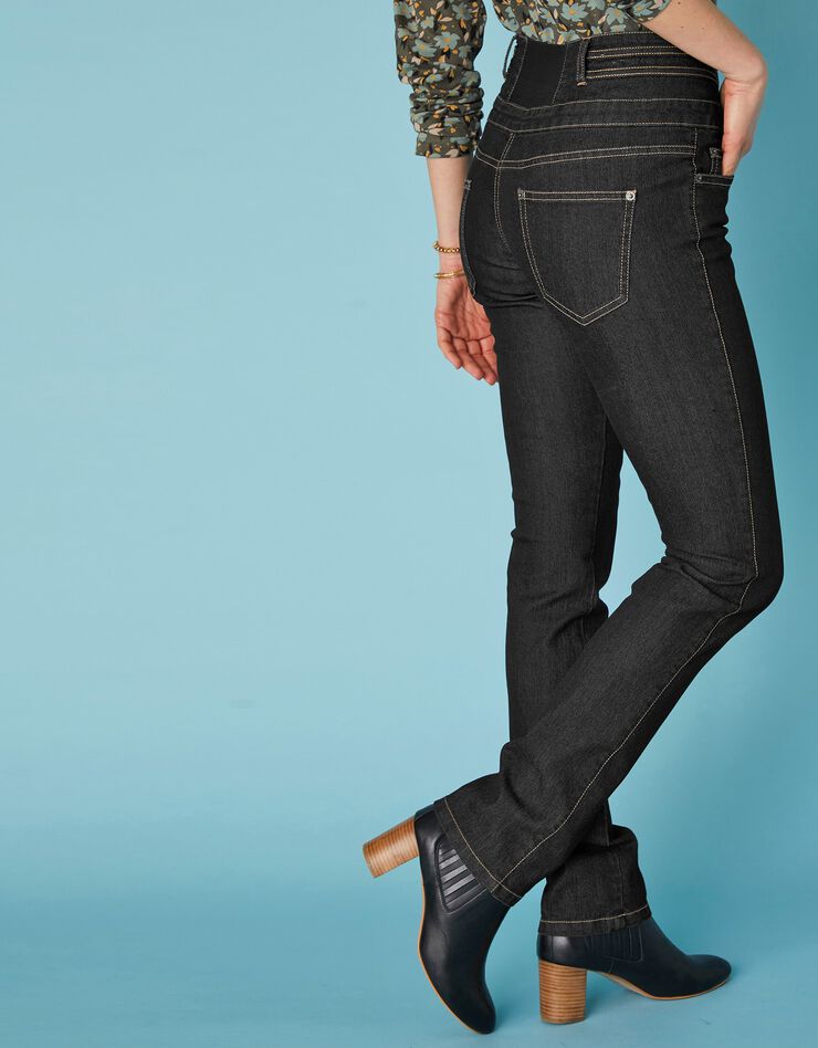 Jean droit taille haute - petite stature (black) Jean droit taille haute - petite stature (black)