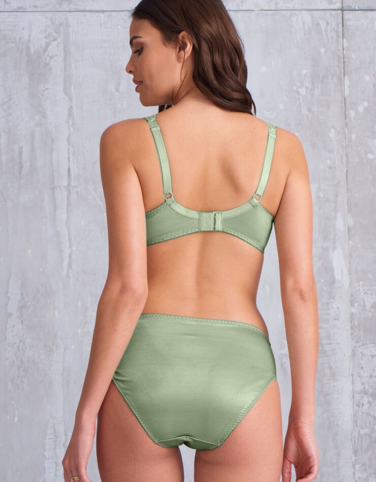 Culotte maille satinée et dentelle Salford - lot de 2 (kaki + tilleul) Culotte maille satinée et dentelle Salford - lot de 2 (kaki + tilleul)