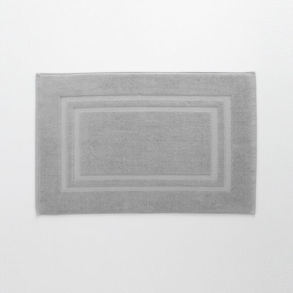 Tapis de bain éponge double liteau (gris)