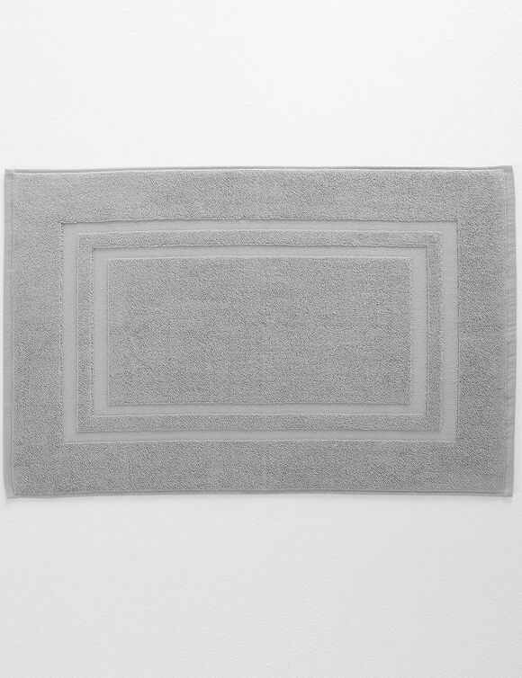 Tapis de bain éponge double liteau (gris)