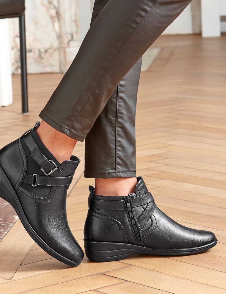 Bottes Königs En Cuir Noir – Zippées – Pointure 39/42 – Neuves Avec Étiquette