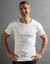 T-shirt sous-vêtement homme col rond manches courtes chaleur douce - lot de 2 (blanc)