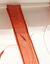 Store fine broderie feuilles (terracotta / blanc)