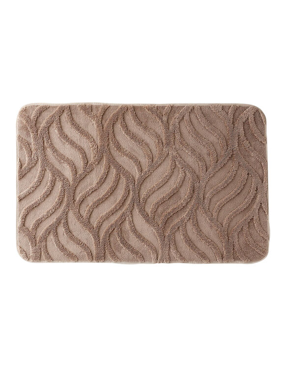 Tapis de bain reli&eacute;f&eacute; effet "flamme" (gr&egrave;ge)