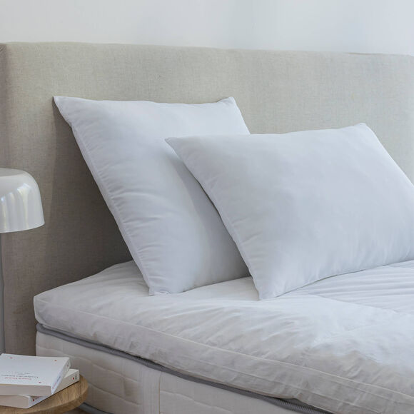 Oreiller microfibre, confort médium (blanc)