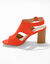 Sandales enveloppantes &agrave; talon bois (orange)