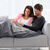 Couverture chauffante bicolore  (gris clair / anthracite)