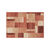 Tapis d&eacute;coratif motif patchwork (terracotta)