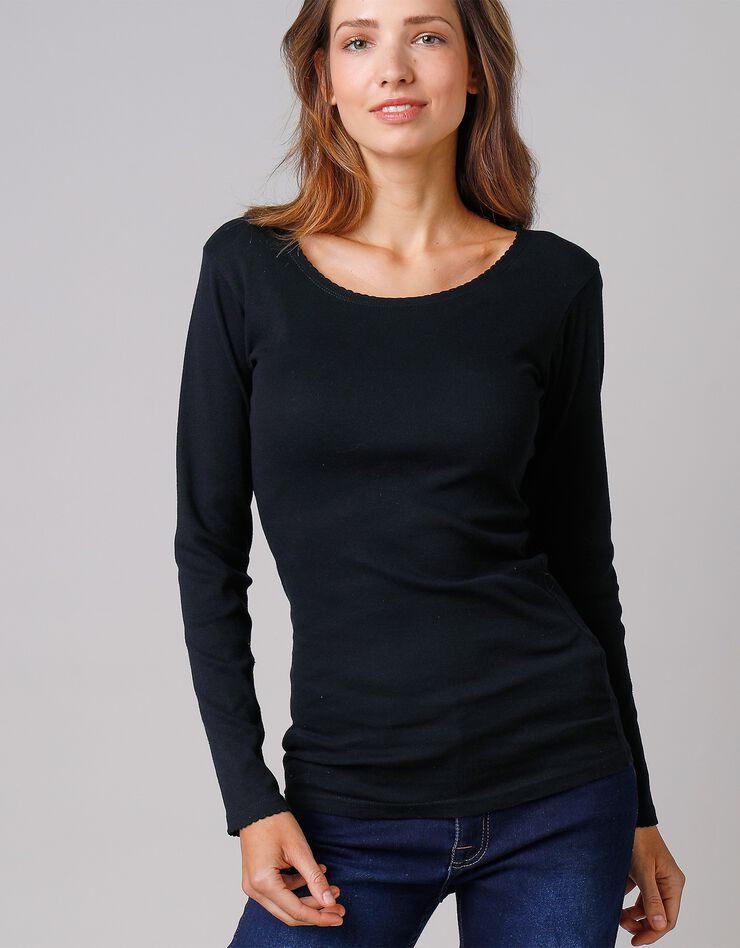 Tee-shirt manches longues - lot de 2 (noir)