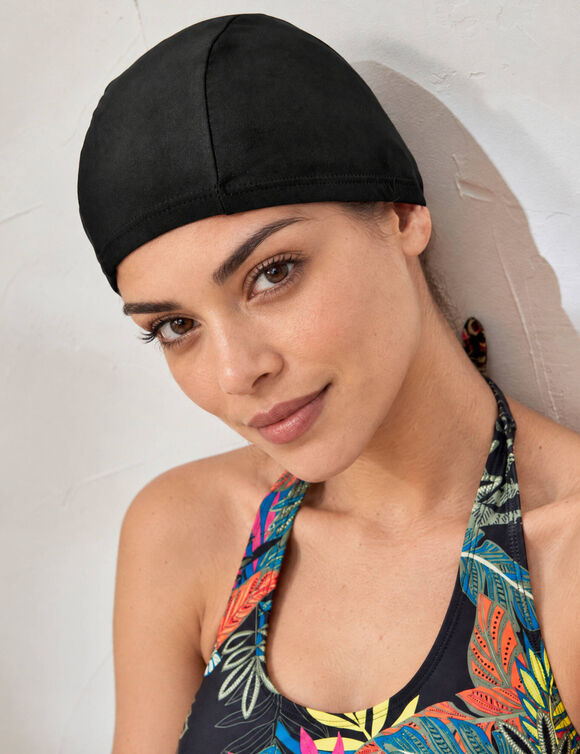 Bonnet de bain sp&eacute;cial piscine (noir)