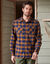 Chemise carreaux écossais flanelle (cuivre / marine)
