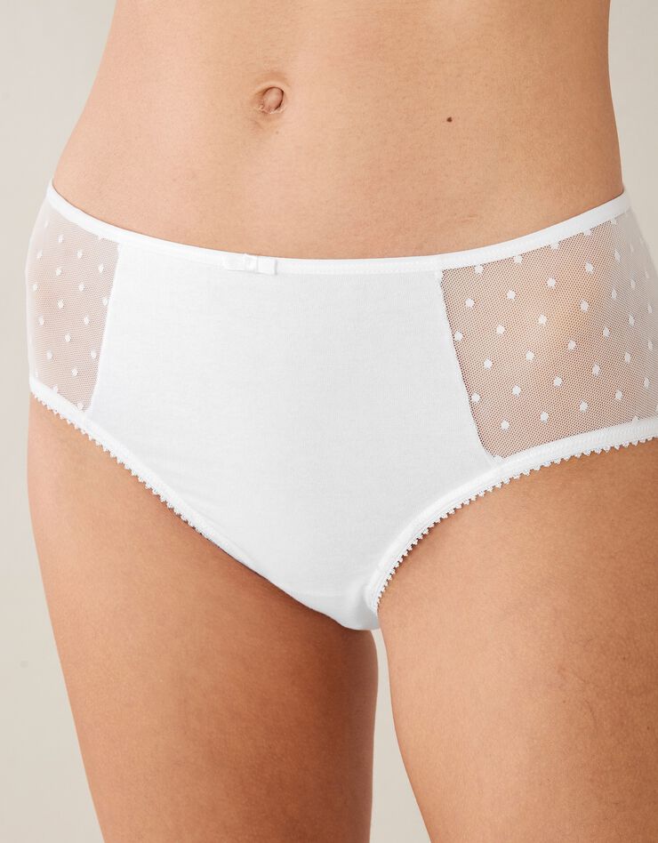 Culotte maxi coton plumetis unie Sutton - lot de 2 (blanc) Culotte maxi coton plumetis unie Sutton - lot de 2 (blanc)