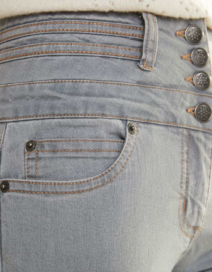 Jean coupe boocut taille haute - entrej. 75 cm (gris) Jean coupe boocut taille haute - entrej. 75 cm (gris)