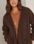 Veste d'int&eacute;rieur en sherpa  (chocolat)