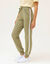 Pantalon jogging molleton bicolore (kaki clair / blanc)