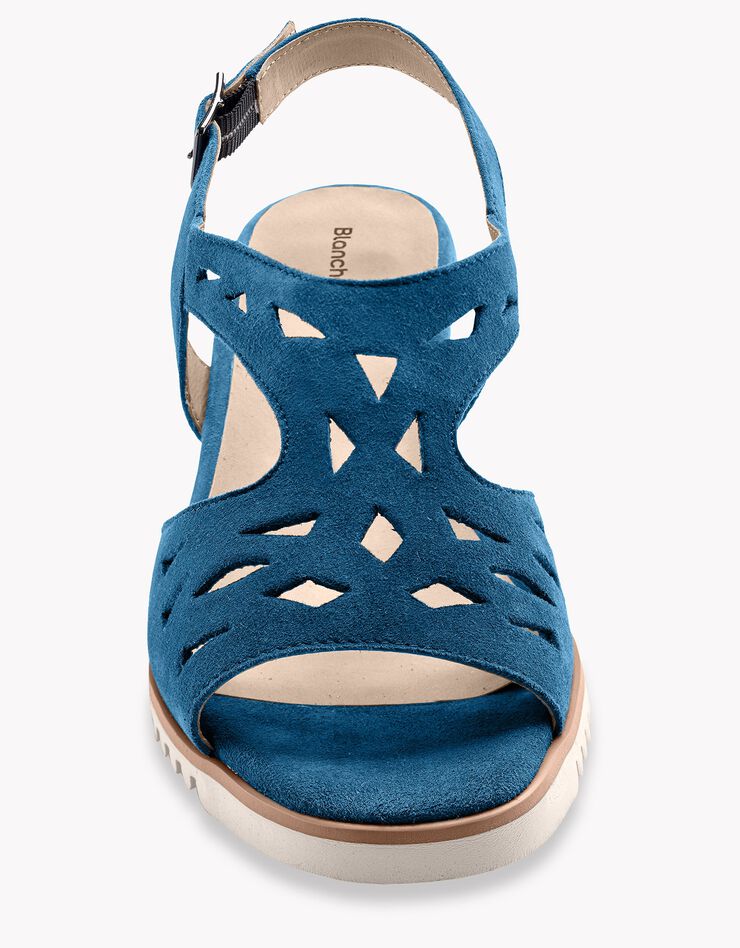 Sandales ajourées en croûte de cuir - marine (marine)