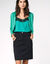 Jupe droite unie, twill (noir)