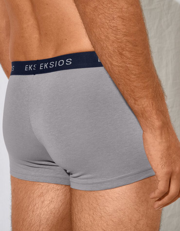 Boxer fermé imprimé micromotifs - lot de 3 (rouge / gris) Boxer fermé imprimé micromotifs - lot de 3 (rouge / gris)