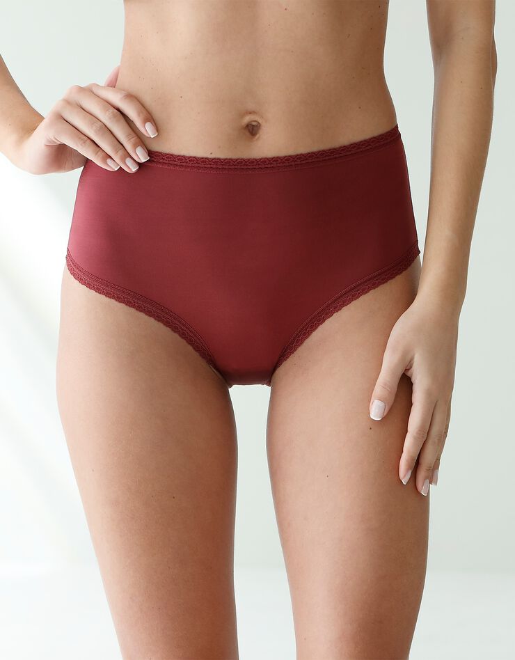 Culotte microfibre forme maxi – lot de 3 (grenat + nude + noir) Culotte microfibre forme maxi – lot de 3 (grenat + nude + noir)