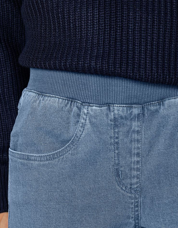 Jean "droit" ultra confort taille élastiquée (BLEACHED FONCE) Jean "droit" ultra confort taille élastiquée (BLEACHED FONCE)