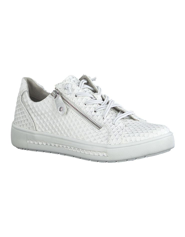Baskets basses à lacets imprimé 3D - grande largeur (blanc)