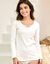 T-shirt chaleur manches longues col en dentelle - lot de 2 (ivoire)