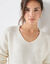 Pull col V volume loose (écru)